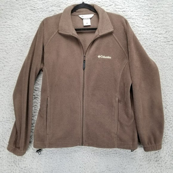 Columbia Jackets & Blazers - Columbia Jacket Womens Large Brown Fleece Long Sleeve Full Zip